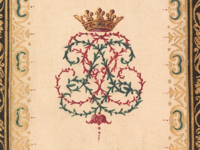 Prières du matin et du soir (detail; 1748), written and bound for Louis-Joseph de Bourbon, prince de Condé, by Louis Pierre Vallain.