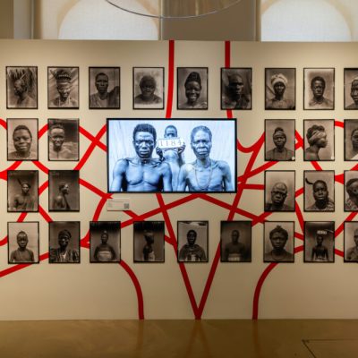 Installation view of ‘Re-Entanglements: Colonial Collections in Decolonial Times’ at the Museum of Archaeology and Anthropology in Cambridge.