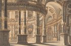 Circular Colonnaded Atrium (c. 1730), attributed to Giuseppe Galli Bibiena. Promised gift of Jules Fisher to the Morgan Library & Museum, New York