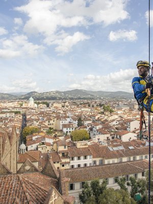 The view from Santa Croce in Florence.