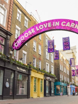 Private party? Carnaby Street in Soho, London, in late 2020.