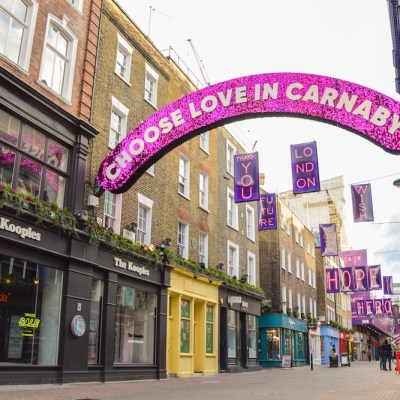 Private party? Carnaby Street in Soho, London, in late 2020.