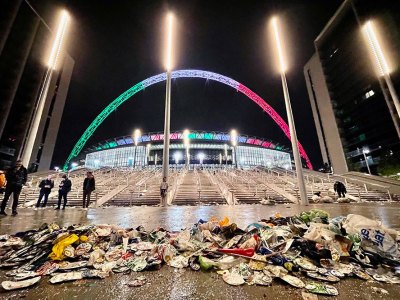 Post-match analysis: Wembley Stadium after the UEFA Euro 2020 Championship Final in July 2021.