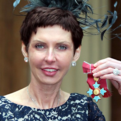 Denise Coates accepting her CBE at Buckingham Palace in 2012.
