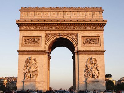 Magic roundabout: the Arc de Triomphe in Paris.