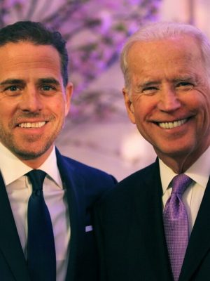 Hunter Biden and Joe Biden at an award ceremony in Washinton, D.C. in April 2016.