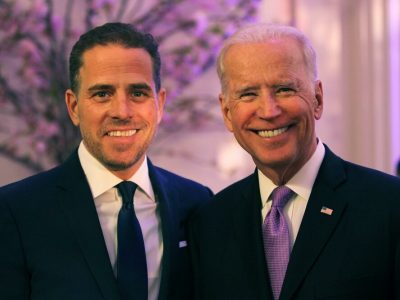 Hunter Biden and Joe Biden at an award ceremony in Washinton, D.C. in April 2016.