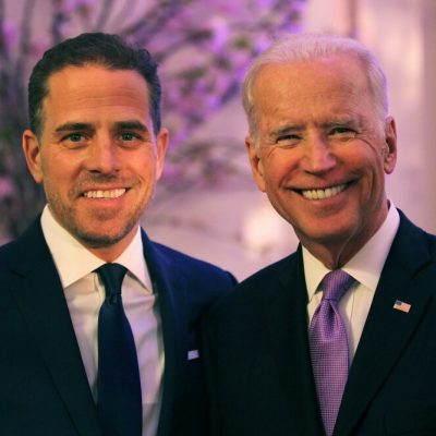 Hunter Biden and Joe Biden at an award ceremony in Washinton, D.C. in April 2016.