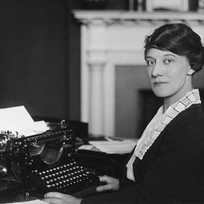 Woman working in an office in the United States, c. 1921.