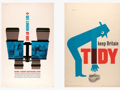 ‘See London By Bus’ (1963) for London Transport and ‘Keep Britain Tidy’ (1963) for the Central Office of Information.