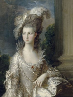 The Hon. Mrs Mary Graham (detail; 1775–77), Thomas Gainsborough.
