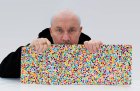 Blue rinse and repeat: Damien Hirst with The Currency artworks.