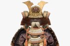 Domaru tosei gusoku armour, Japan, Momoyama period (1573–1615), with 19th-century lacing and brocade and menpo mask (c. 17