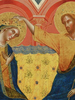 The Coronation of the Virgin (detail; 1358), Paolo Veneziano. The Frick Collection, New York