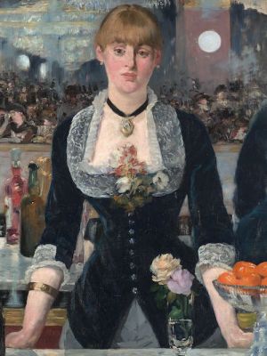 A Bar at the Folies-Bergère (detail; 1881–82), Édouard Manet.