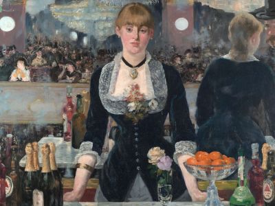 A Bar at the Folies-Bergère (detail; 1881–82), Édouard Manet.
