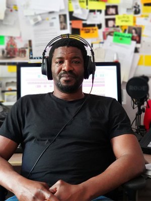 Emeka Ogboh in his Berlin studio – the physical one, anyway.