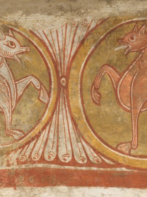 Detail of the camel from the Church of San Baudelio de Berlanga (first half 12th century; possibly 1129–34), made in Castile-León, Spain.