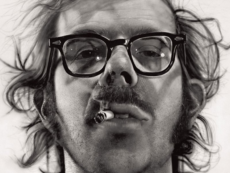 Big Self-Portrait (detail; 1967–68), Chuck Close.