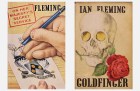 Richard Chopping’s covers for On Her Majesty’s Secret Service (1963) and Goldfinger (1959) by Ian Fleming.