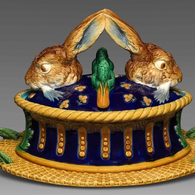 Game pie dish (shape no. 1990) made in 1876.