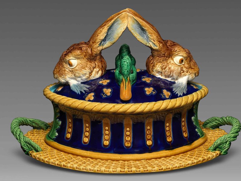Game pie dish (shape no. 1990) made in 1876.