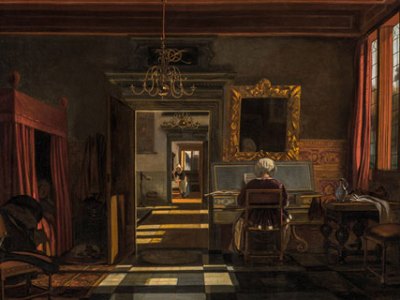 Interior with Woman at a Virginal