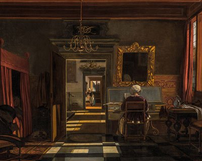 Interior with Woman at a Virginal