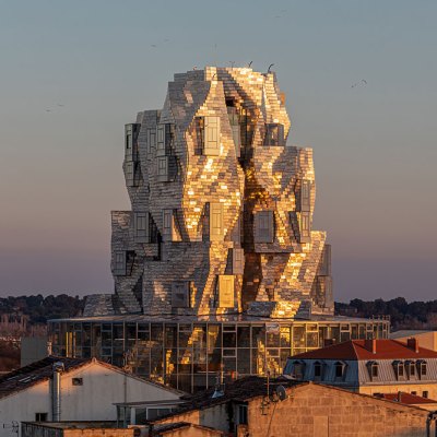 Luma Arles, designed by Frank Gehry, in the Parc des Ateliers, Arles.