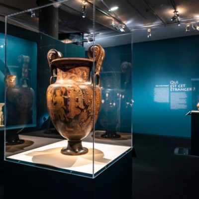 Installation view of ‘Drinking with the Gods’, Cité du Vin, Bordeaux, 2021.