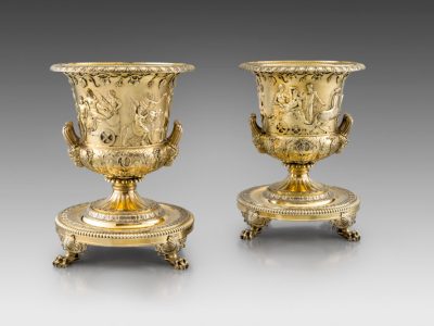 Wine cooler and stand (one of a pair) (1809), Paul Storr. Koopman Rare Art (in the region of £400,000 for the pair)
