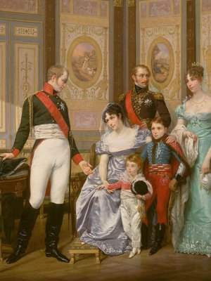 Empress Josephine receives Emperor Alexander I at Malmaison and introduces her children to him (1864), Jean-Louis-Victor Viger du Vigneau. National Museum of the Palaces of Malmaison and Bois-Préau, Rueil-Malmaison