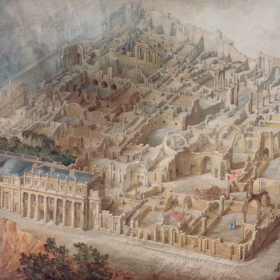 A Bird’s-eye view of the Bank of England (1830), Joseph Gandy. Sir John Soane’s Museum, London