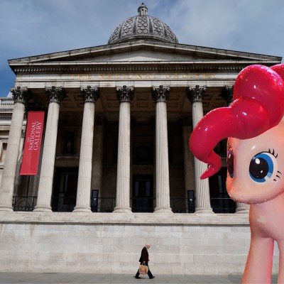 Ponying up at the National Gallery.