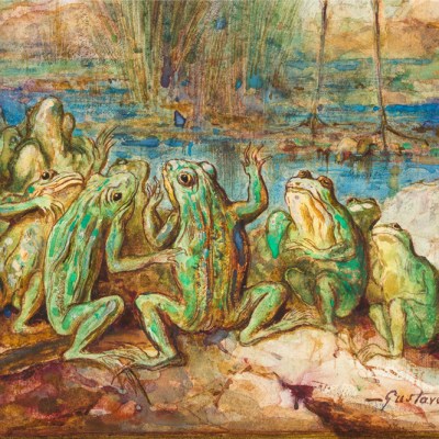 The Frogs who ask for a King (1884; detail), Gustave Moreau.