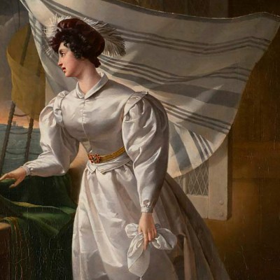 Marie-Caroline, Duchesse de Berry sailing to exile in Scotland (c. 1830), unknown artist. Musée des Arts Decoratifs, Bordeaux.