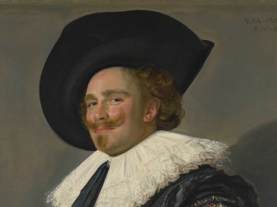 The Laughing Cavalier (detail; 1623), Frans Hals.