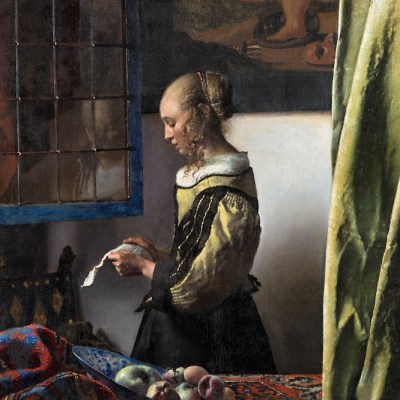 Girl Reading a Letter at the Open Window (detail; 1657–59), Johannes Vermeer.