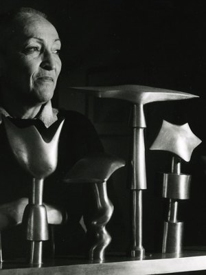 Meret Oppenheim in her studio (1982), Margrit Baumann.