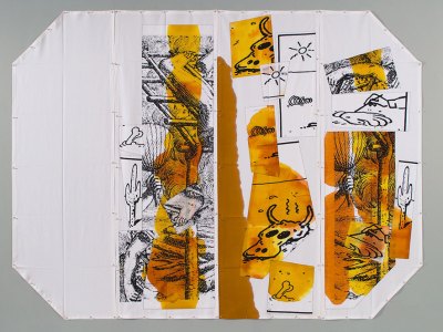 Where Everything is Twice, Airmail Painting No. 173 (2007), Eugenio Dittborn.