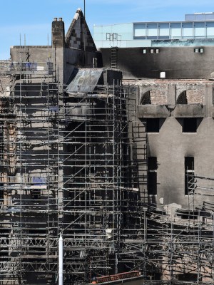 The Glasgow School of Art, after it was damaged by fire in June 2018.