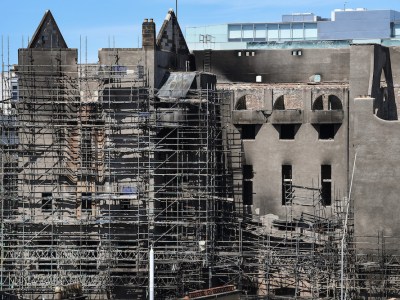 The Glasgow School of Art, after it was damaged by fire in June 2018.
