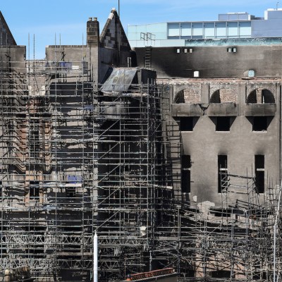 The Glasgow School of Art, after it was damaged by fire in June 2018.