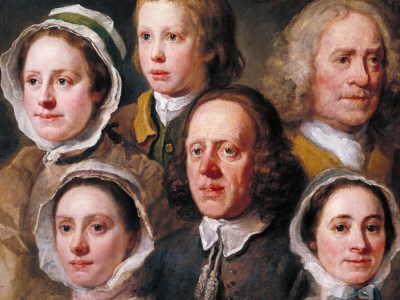 Heads of Six of Hogarth’s Servants (detail; c. 1750–55), William Hogarth.