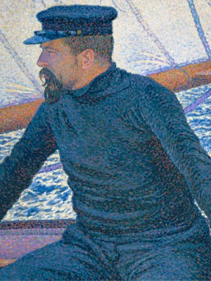 At sea, portrait of Paul Signac (detail; 1896), Théo van Rysselberghe.