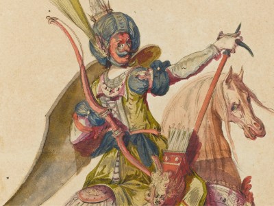 Turkish Cavalier (detail; 1612–16), Jacques Bellange.