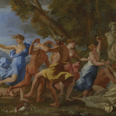 A Bacchanalian Revel before a Term (detail; 1632–33), Nicolas Poussin. The National Gallery