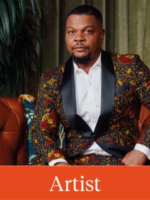 Kehinde Wiley, photographed in New York in September 2021 by Kyle Dorosz.