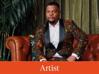 Kehinde Wiley, photographed in New York in September 2021 by Kyle Dorosz.