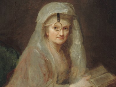 Self-portrait (detail; 1782), Anna Dorothea Therbusch.